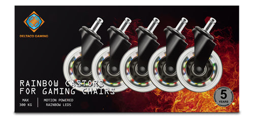 Deltaco Gaming RGB Caster Gaming Stol