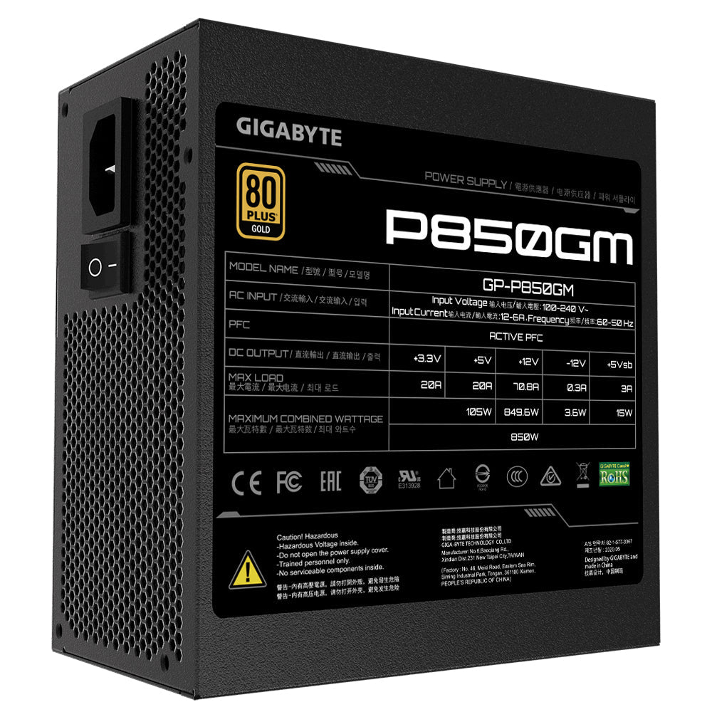 Gigabyte P850GM Strömförsörjning 850Watt