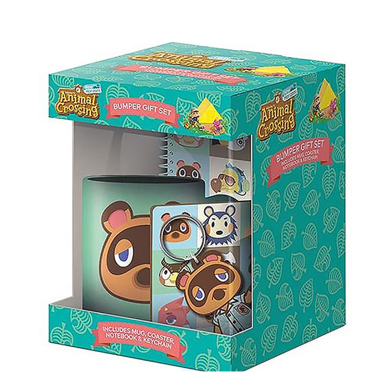 Animal Crossing New Horizon Faces Cup - Notebook - Keying Och Coaster Presentset