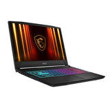MSI Katana 15 HX B14WFK-008FR – åben computer fra modsatte vinkel