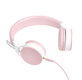 Foldbar on-ear BT headset, 3,5 mm, lyserød streetz