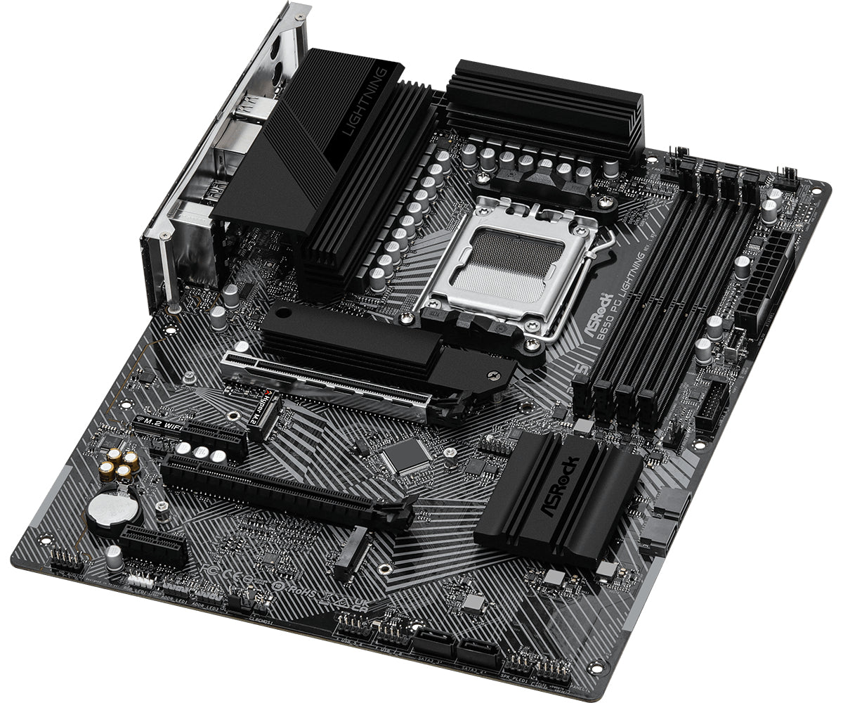 ASRock B650 PG Lightning Moderkort - AMD B650 - AMD AM5-sockel - DDR5 RAM - ATX