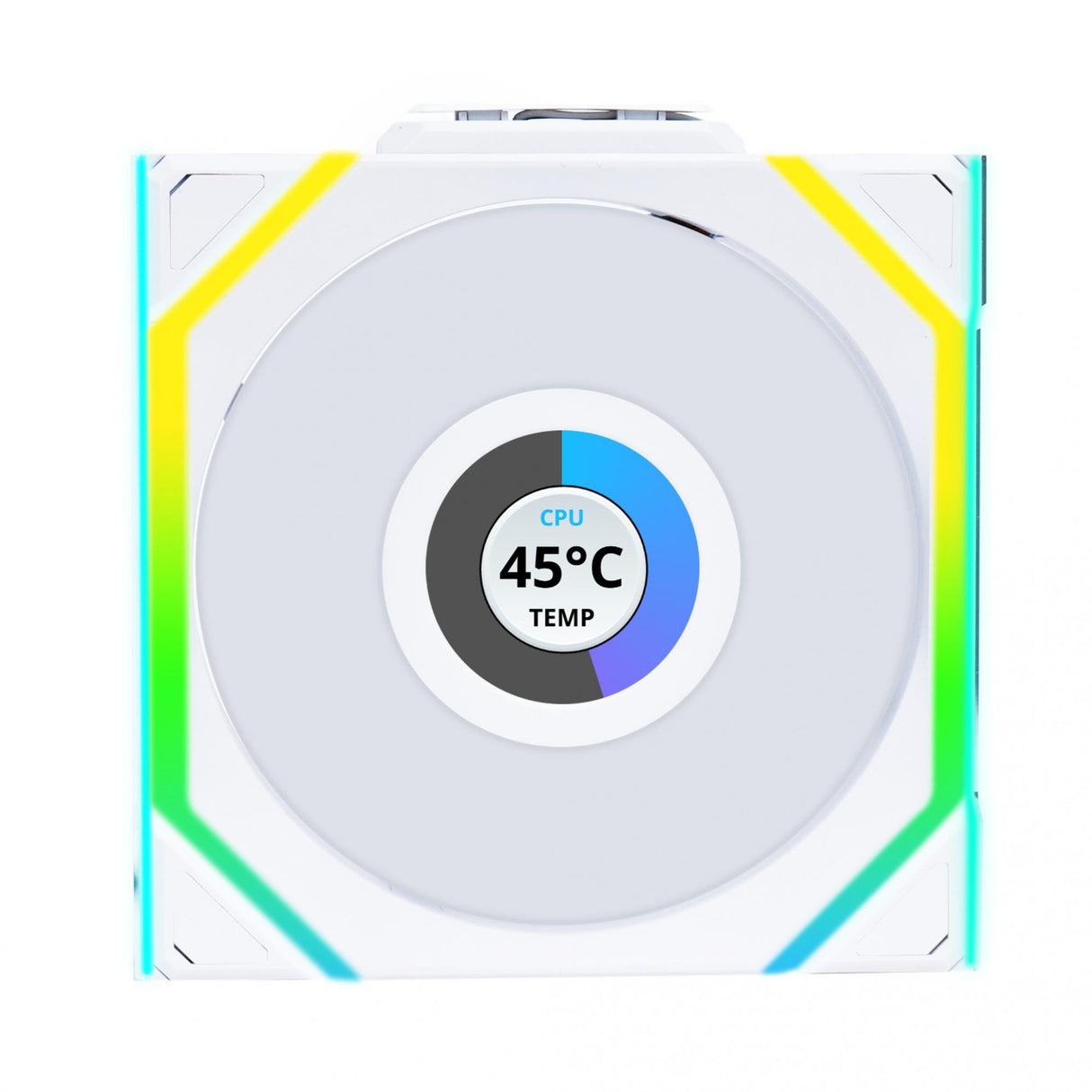 Lian Li UNI FAN SL Trådlös LCD, 3-pack, Vit - 120mm
