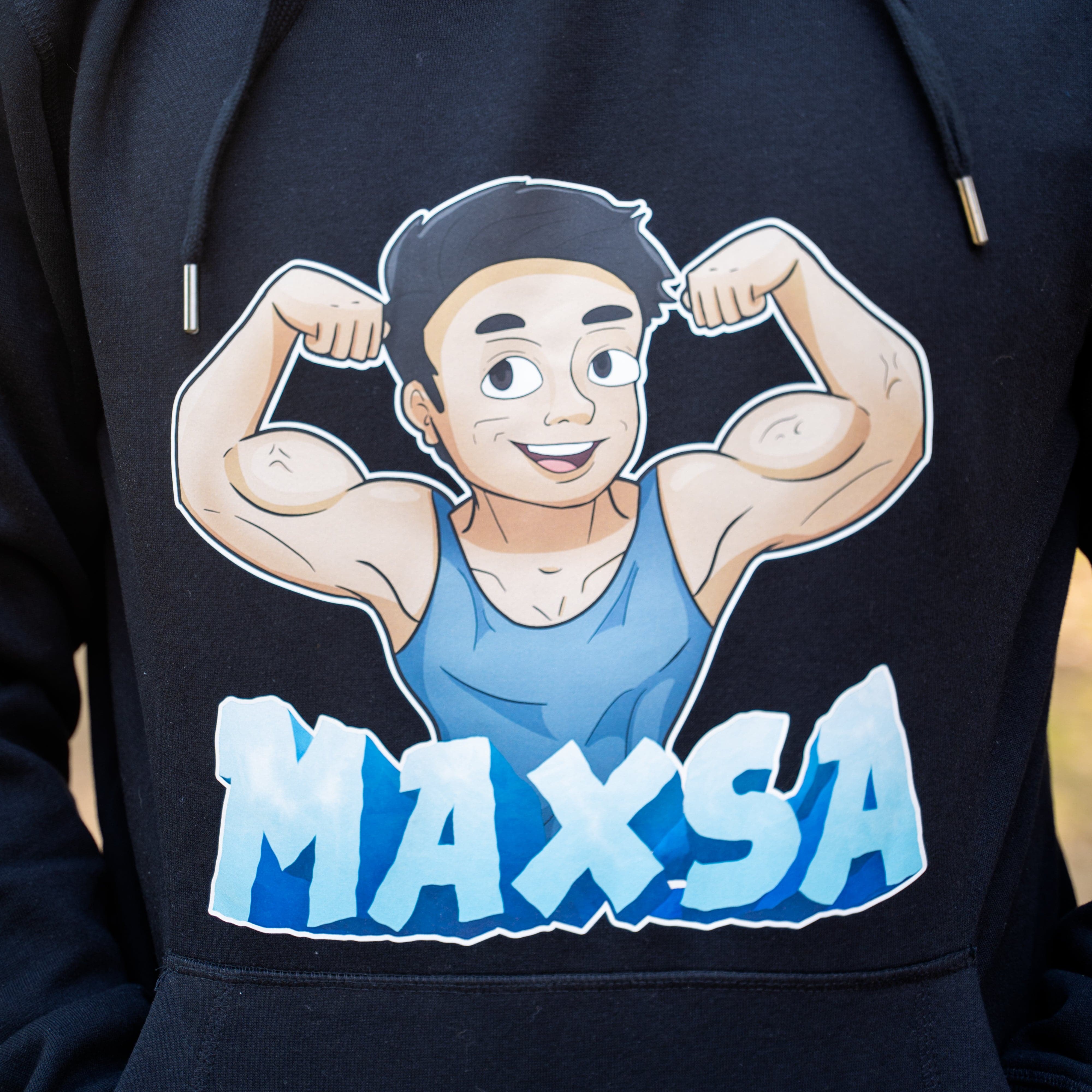 Maxsa33 Logotyp Blå Huvtröja