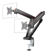 Dubbel Skärmar Fjäderstödd Pro Gaming Monitor Arm