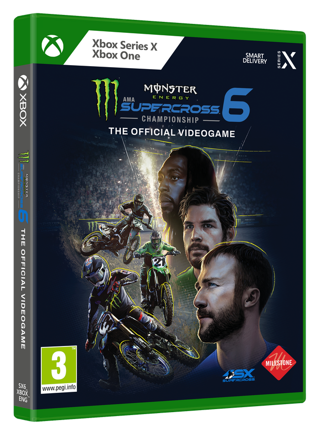 Monster Energy Supercross 6 – fransk import – Xbox One / Xbox Series X – spilæske