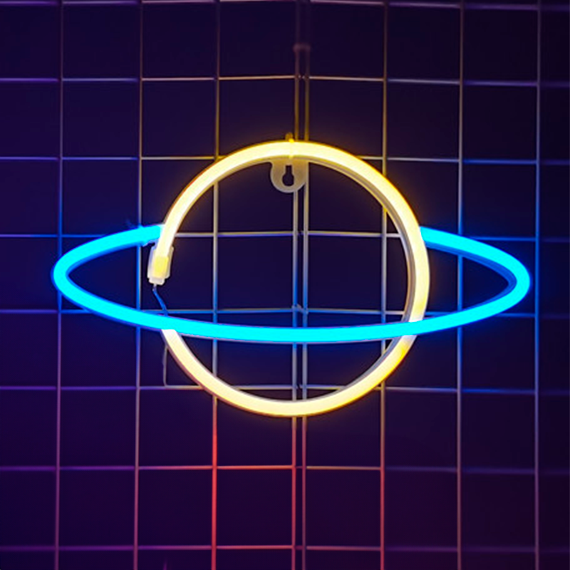 Planet Neon LED-lampa Gul