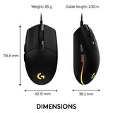 Logitech - G203 LIGHTSYNC Gaming Mus Svart