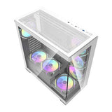 Datorfodral Darkflash DS900 (vit) + 7 ARGB-fläktar
