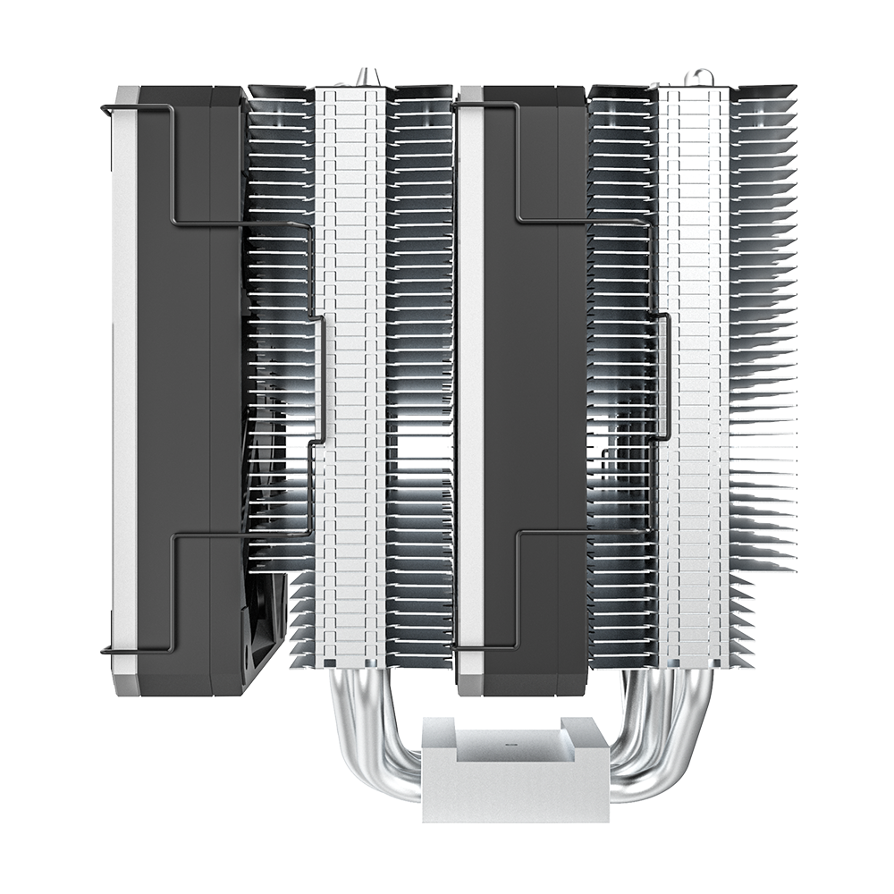 Montech Metal DT24 Base - CPU-kylare, 2x 120 mm PWM-fläktar, LGA1700 + AM5-stöd, 270W TDP