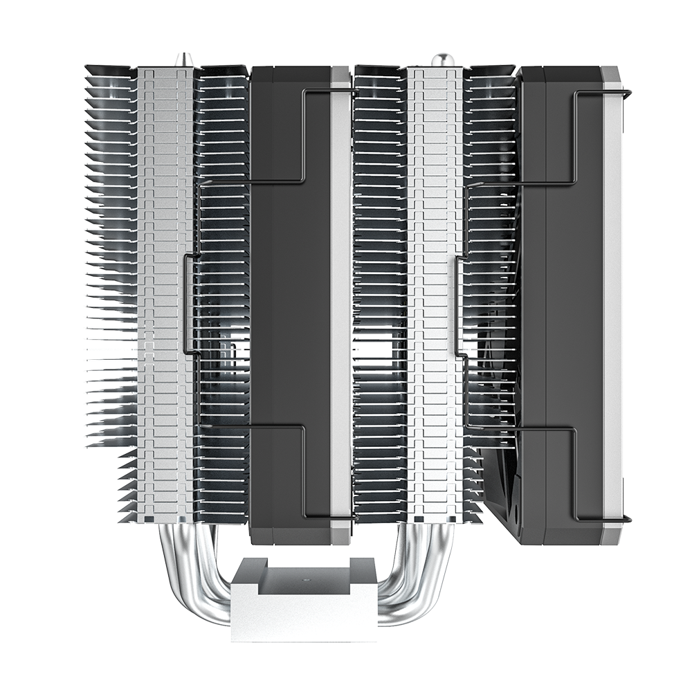 Montech Metal DT24 Base - CPU-kylare, 2x 120 mm PWM-fläktar, LGA1700 + AM5-stöd, 270W TDP