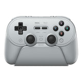 8BitDo Pro 3 Bluetooth – Gray-controller med dock – Gray-controller på ladestation