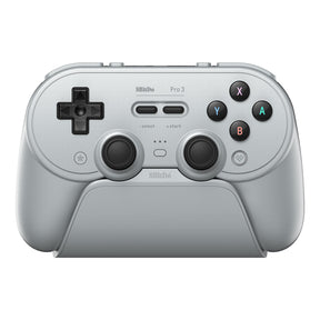 8BitDo Pro 3 Bluetooth – Gray-controller med dock – Gray-controller på ladestation