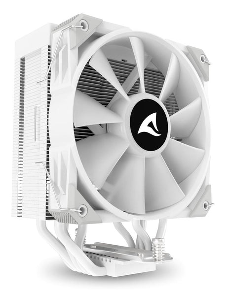 Sharkoon A50 RGB CPU-køler – hvid, 5 heatpipes, 120 mm PWM – billede 3