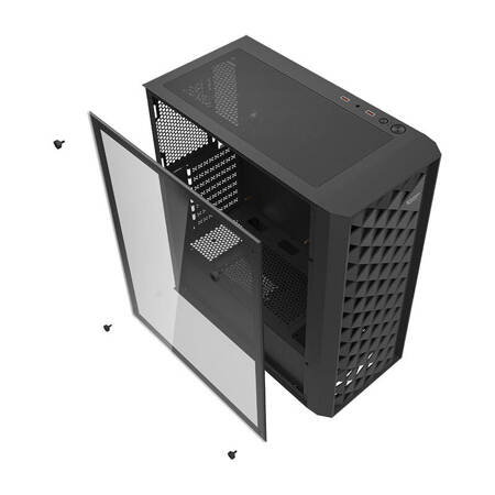 Datorfodral Darkflash DK351 + 4 Fläktar (svart)