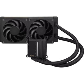ASUS ProArt LC 240 – sort radiator med to blæsere, slanger og pumpeblok