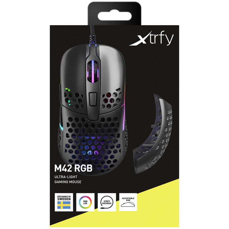 Xtrfy M42 RGB, Spelmus, Svart