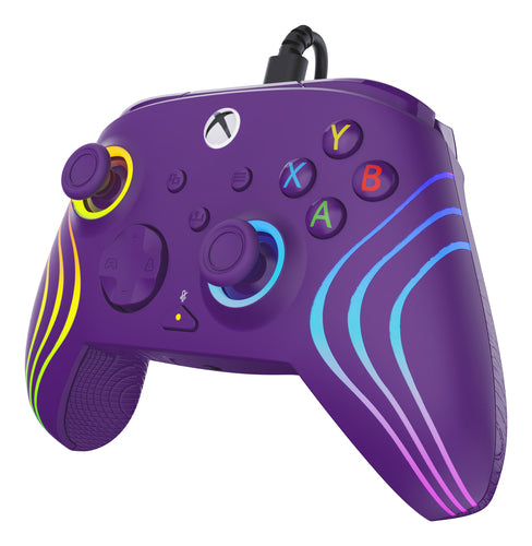 Turtle Beach Afterglow Wave Wired – Xbox/PC, lilla – Set skråt fra højre