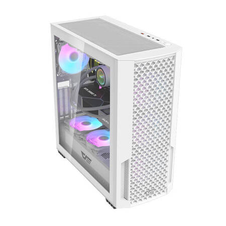 Datorfodral Darkflash DF2100 + 4 ARGB-fläktar (vit)