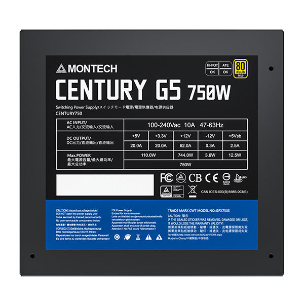 Montech CENTURY GOLD G5 750W - ATX 3.0