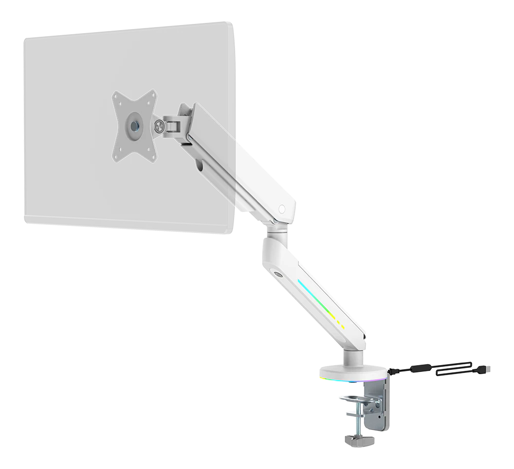 WA95 Premium Gaming Enarmat RGB-ljus Vit