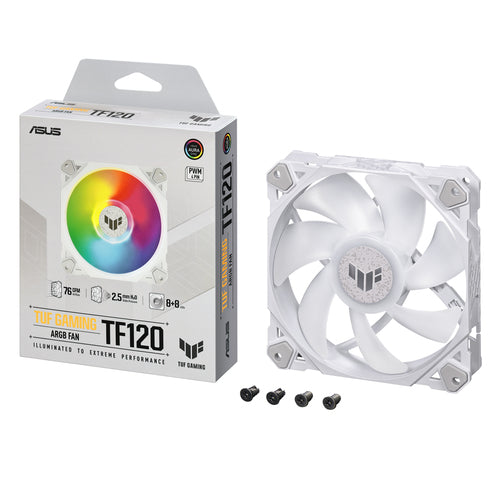 ASUS TUF Gaming TF120 ARGB Fan 1-pack Hvid 120 mm