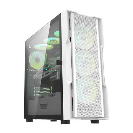 Datorfodral Darkflash DK431 + 4 Fläktar (vit)