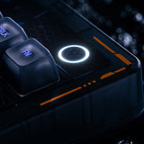8BitDo Retro 87 Mecha Break – mekanisk tastatur, engelsk – Lysring i nærbillede
