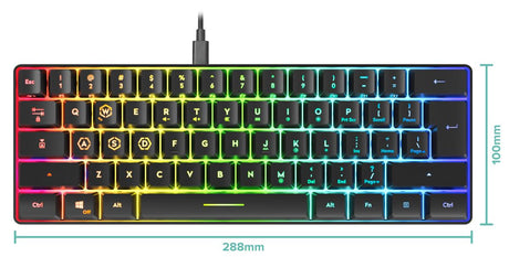 Speedlink - LETOS RGB 60% Gaming Keyboard - US Layout - Black Speedlink