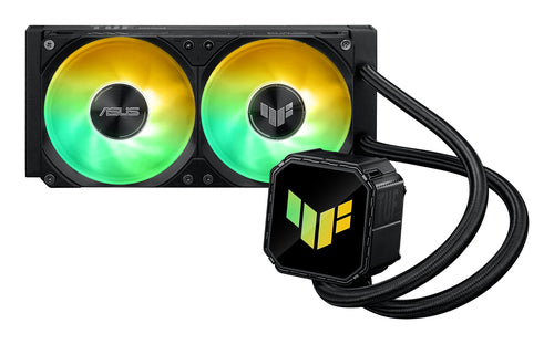 ASUS TUF Gaming LC III 240 ARGB – radiator og pumpe set skråt forfra