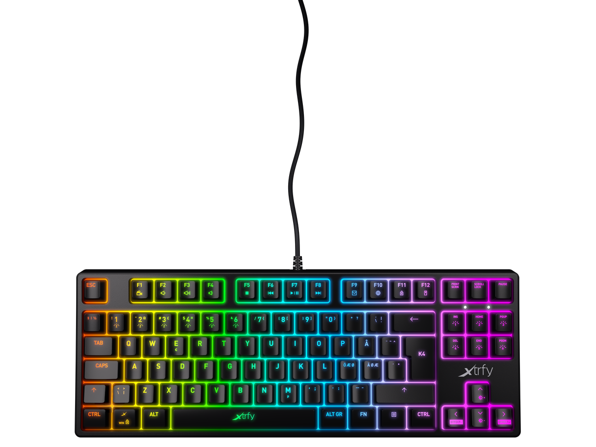 Xtrfy K4 RGB TKL SVART Mekaniskt Speltangentbord RGB