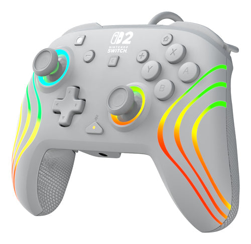 Turtle Beach Afterglow Wave Wired – Switch-controller, grå – Set skråt fra højre