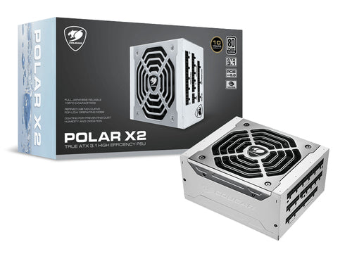 COUGAR POLAR X2 1050W ATX3.1/80 Plus Platinum, modulær strømforsyning – produktdetalje