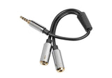 Sharkoon PMP35 Black 3.5mm 4-Pole TRRS to Headphone Microphone Smartphone Headset Adapter Cable Sharkoon