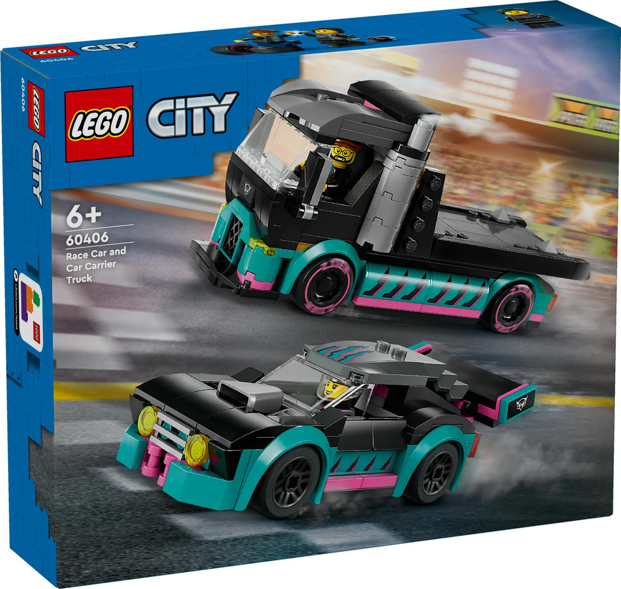LEGO 60406 City Car Transporter with Racing Car, construction toy LEGO