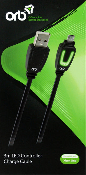 ORB LED-ladekabel til Xbox One-controller – 3 m – produktbillede 1