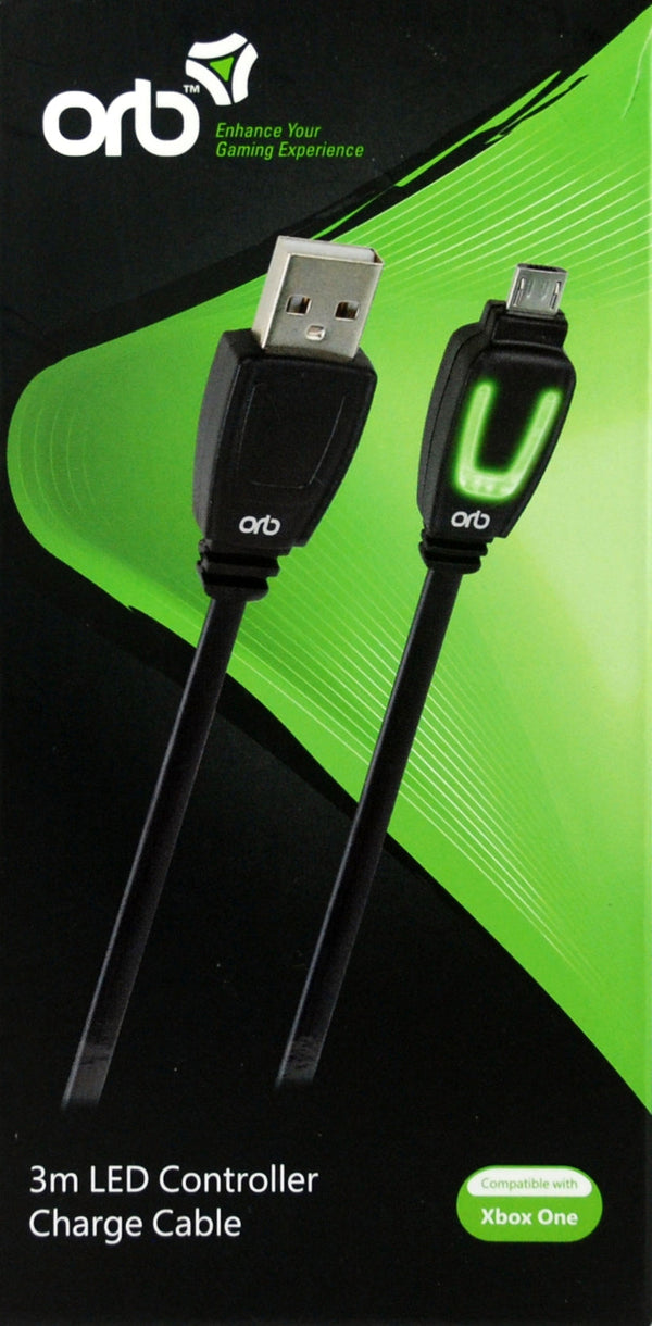 ORB LED-ladekabel til Xbox One-controller – 3 m