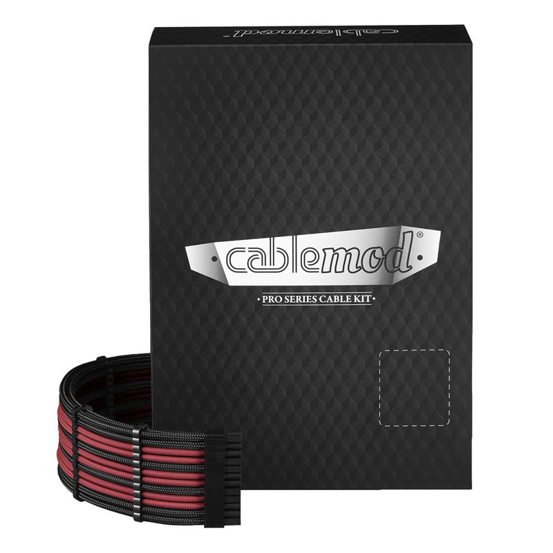CableMod PRO ModMesh RT-serien ASUS ROG / Seasonic Kabelsatser - Svart/blodröd