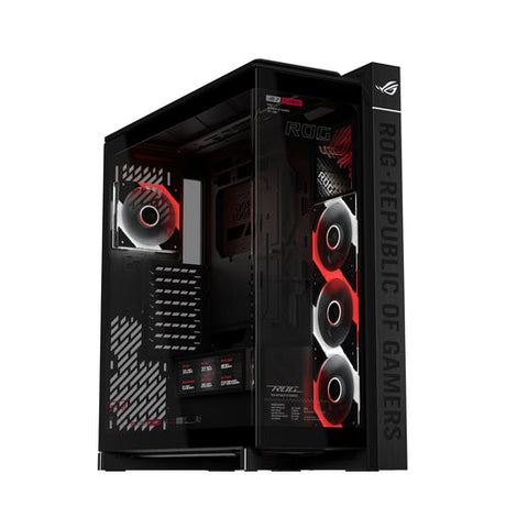 ASUS ROG CRONOX GR801 CURVE TG ARGB BLACK – set skråt forfra
