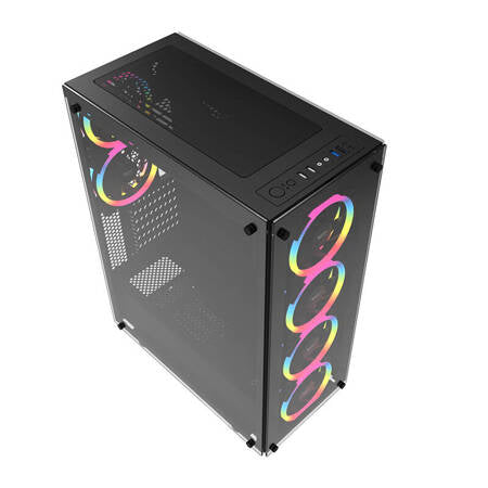 Datorfodral Darkflash Phantom + 6 Fläktar (svart)