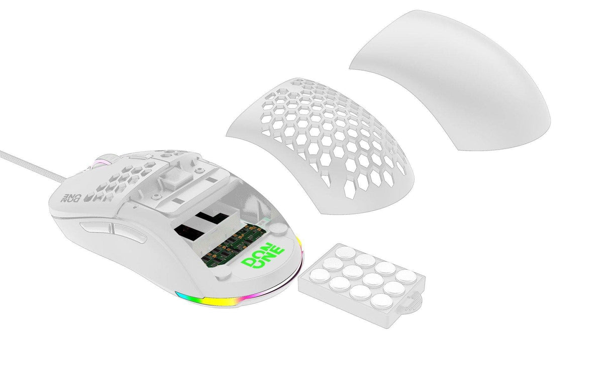 DON ONE - GM500 RGB Lätt Spelmus - VIT