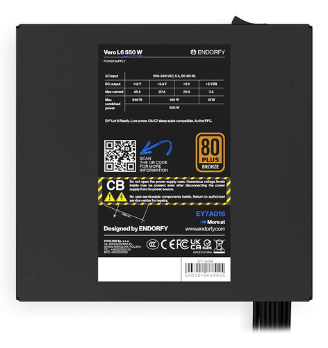 550W ENDORFY Vero L6 80 PLUS Bronze