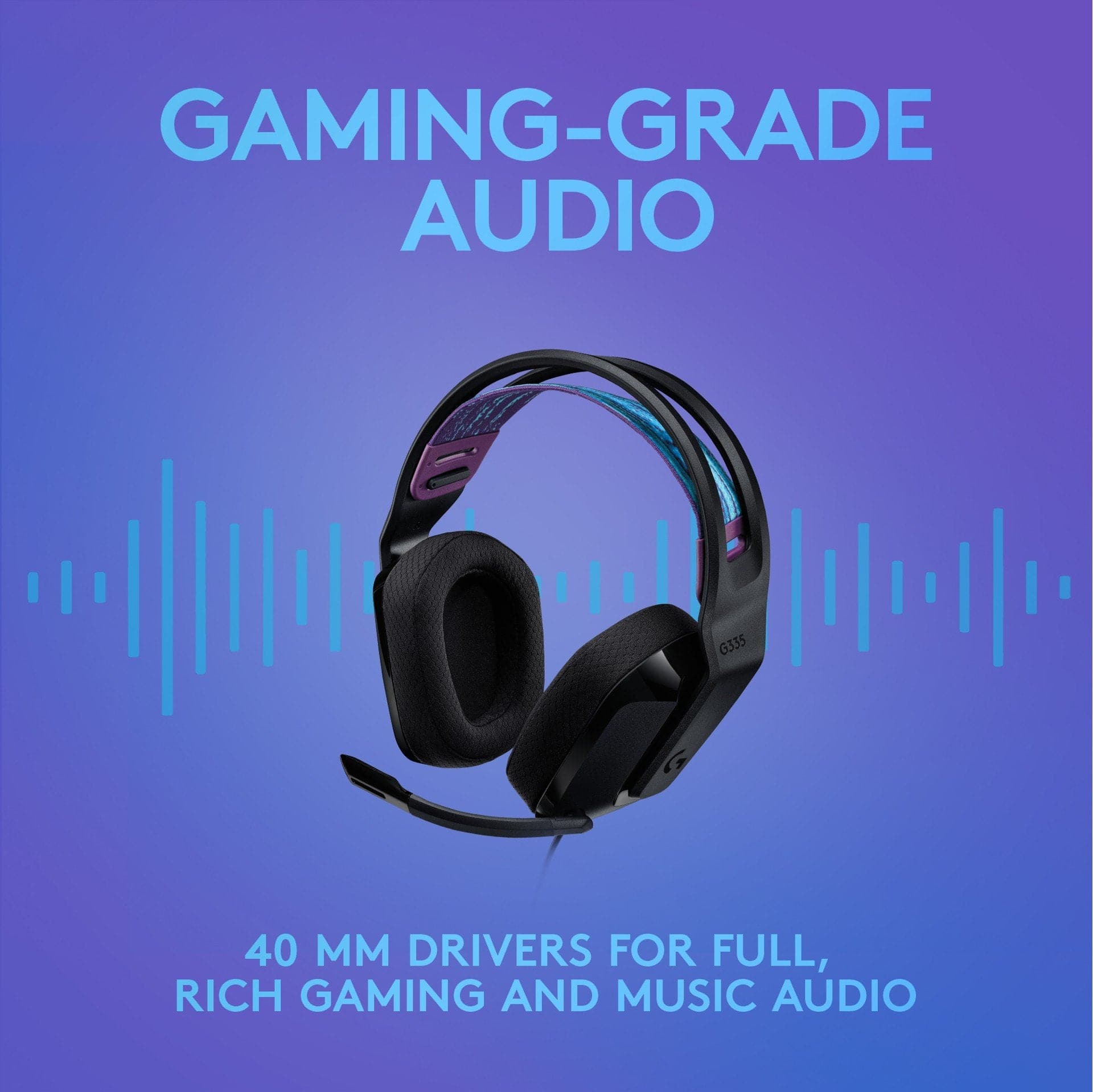 Logitech - G335 Wired Gaming Headset - SVART