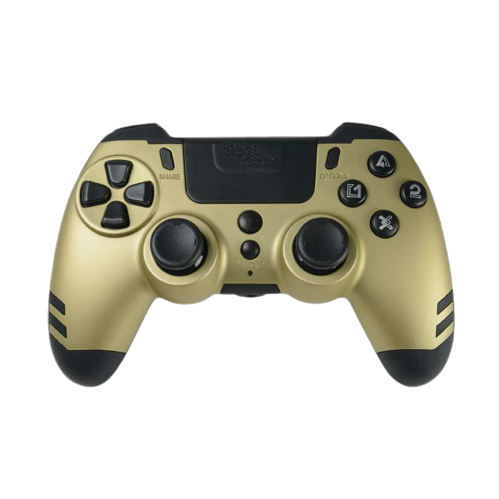Steelplay MetalTech – trådløs controller i guld til PS4 og PC – forside