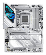 ASUS ROG STRIX X870E-A GAMING WIFI7 NEO – ATX AM5 bundkort – hvidt bundkort set ovenfra
