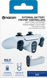 Nacon Externt Batteri För PS5-kontroll Vit