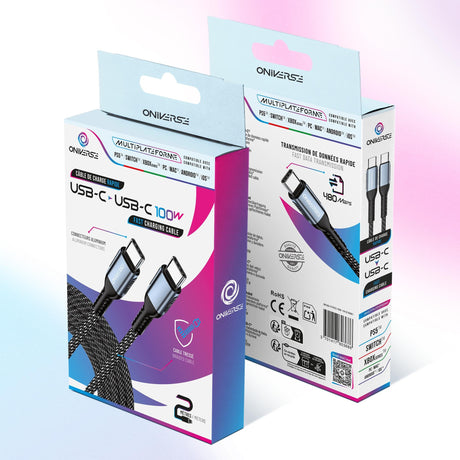 Oniverse Usb-C To Usb-C 100W Fast Charging Cable, 2 M - Black ONIVERSE