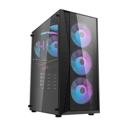 Darkflash DK352 Plus Datorfodral + 4 Fläktar (svart)
