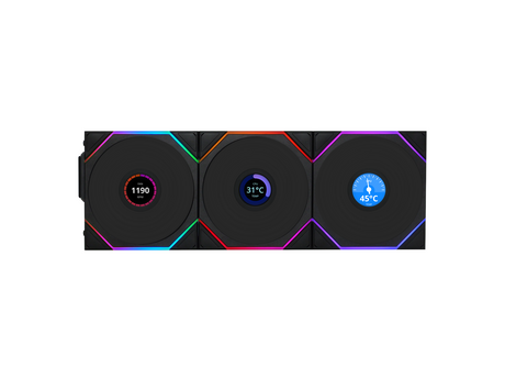 Lian Li UNI FAN TL Wireless LCD, 3 pak, Sort - 120 Lian Li