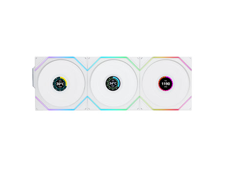 Lian Li UNI FAN TL Wireless LCD, 3 pak, Hvid - 120 Lian Li